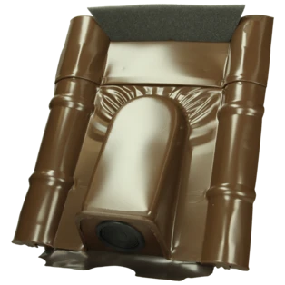 Doorvoer voor betonnen dakpannen bruin