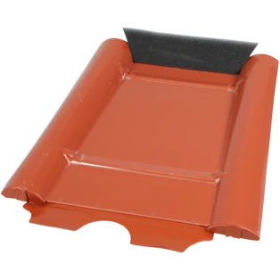 Sottotegola in metallo tipo "calcestruzzo" colore rosso