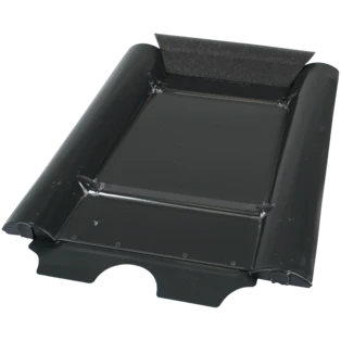 Plaque de toiture m&eacute;tallique " Type B&eacute;ton " gris noir, version m&eacute;tallique