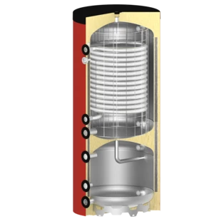 Fresh-water storage tank with heating buffer 500 litres