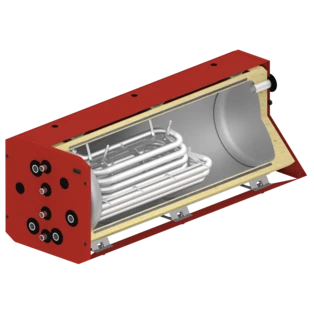 Unterstellfrischwasserspeicher 300 Liter liegend 1 Zusatzw&auml;rmetauscher