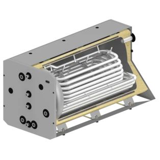 Built-under fresh-water storage tank 400 l horizontal 1 additional heat exchanger