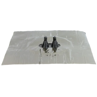 Luftdichtungsmanschette Alu-Butyl f&uuml;r 2 Kabel &Oslash; 4 - 8  mm