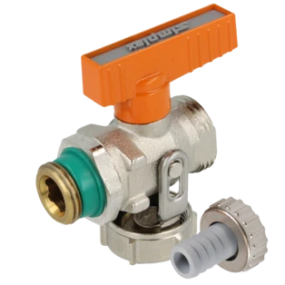 KFE-Kugelhahn 1/2" Solar mit Schlauchverschraubung