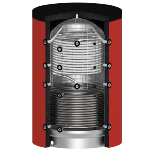 Verswaterboiler 2250 liter met 1 buiswarmtewisselaar