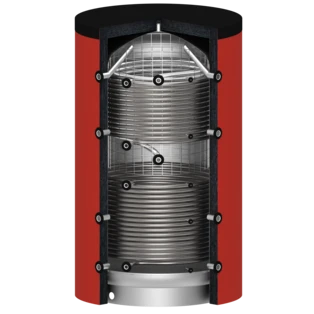 Verswaterboiler 2600 l 2 buiswarmtewisselaar