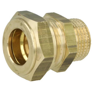 Corrugated pipe fitting DN12 x 1/2" male thread