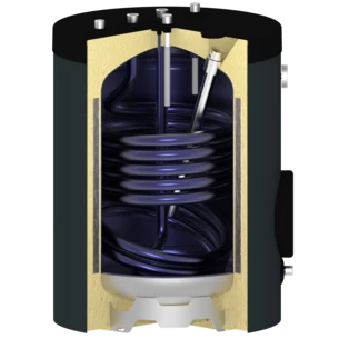 Built-under hot-water storage tanks 120 l with connections on top