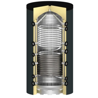 Frischwasserspeicher 800 Liter mit 1 Glattrohr-WT