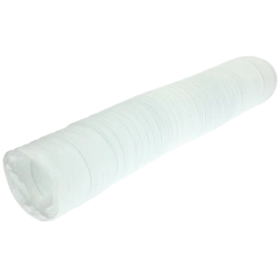 Ventilation hose &Oslash; 100 mm white with spring steel spiral