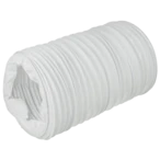 Beluchtingsslang, Ø 125 mm, wit 1 m, verenstaal spiraal