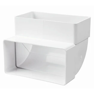Ventilation duct 90&deg; elbow, 110 x 55 mm