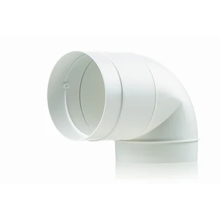 Ventilation duct bend with connector 125 mm