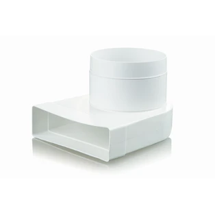 Ventilation duct bend 204 x 60 mm with spigot