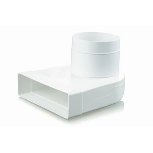 Ventilation duct bend 204 x 60 mm with spigot