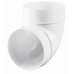 Ventilatiekanaal, ronde buis 125 mm ronde buisbocht 90° met sok