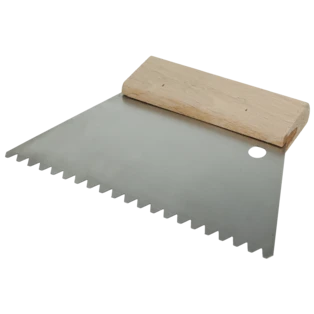 Peigne &agrave; colle 180 mm dentelure trap&egrave;ze 5 x 4 mm