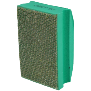 Hand polishing pad for tile edges coarse grit