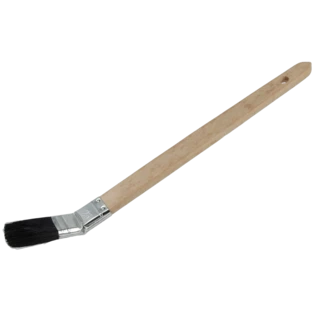 Flat paint brush curved 25 mm with 70% pure natural bristles