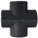 PVC crosspiece 50 mm 4x gluing sleeve, 16 bar