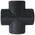 PVC crosspiece 63 mm 4x gluing sleeve, 16 bar