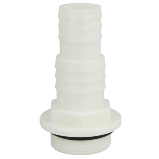 Hose nozzle, stepped with O-ring 1 1/2" ET x 38 / 32 mm spout