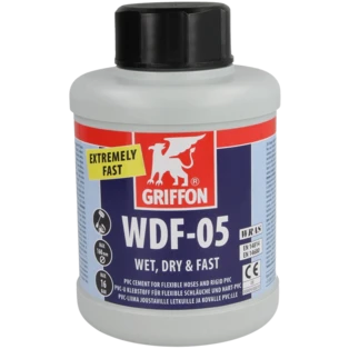 PVC solvent cement Griffon WDF-05 500-ml bottle with brush