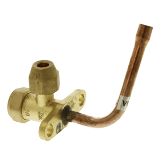 Stop valve for air/water heat pump