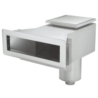 RVS skimmer met brede opening