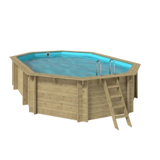 Wooden pool assembly kit oval 6.57 x 4.57 x 1.31 m