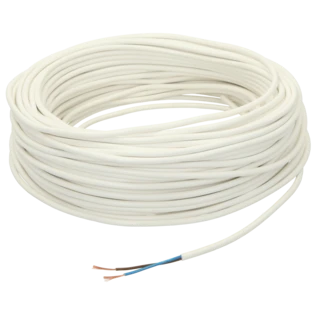 Flexible cable 2 x 0.75 mm&sup2; H03VV-F without protective conductor