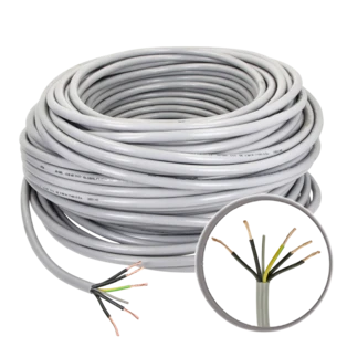 PVC control cable 5 x 6 mm&sup2; with protective conductor