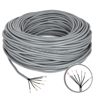 PVC control cable 7 x 1.0 mm&sup2; with protective conductor
