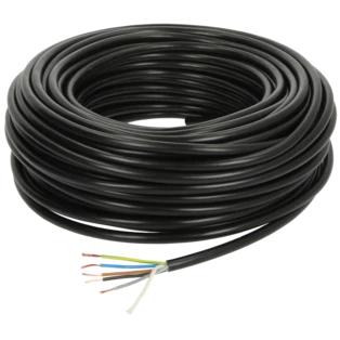 PVC hose cable 5 x 1.5 mm&sup2; H05VV-F with protective conductor