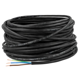 Heavy-duty rubber-sheathed cable 3 x 4 mm&sup2; H07RN-F with protective conductor