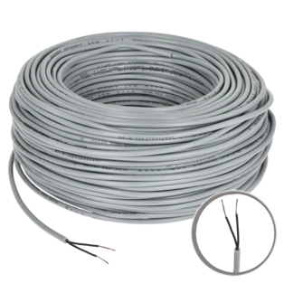 PVC control cable 2 x 0.5 mm&sup2; without protective conductor