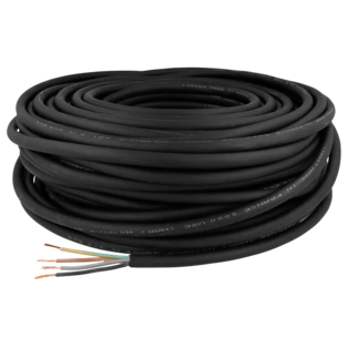 Light rubber-sheathed cable 4 x 2.5 mm&sup2; H05RR-F with protective conductor