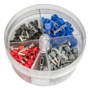 Assortment box of twin wire-end ferrules 0.5 - 2.5 mm&sup2;