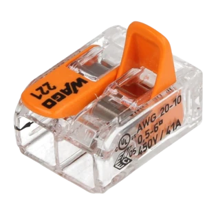 Splicing connector for 2 cores 0.5 - 6 mm&sup2;