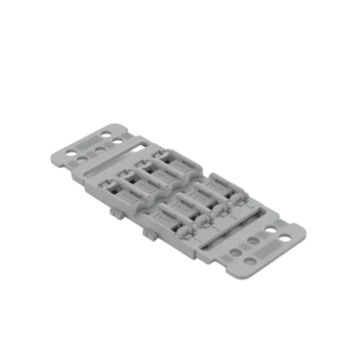 Screw-on mounting carrier with strain relief for 4 connectors