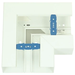 Flat angle for electrical installation trunking, 173 x 66 mm