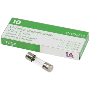 Feinsicherung tr&auml;ge 1A 250V