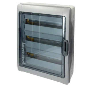 Legrand Plexo&sup3; wet room distributor 3 rows of 54 modules, IP65, IK09