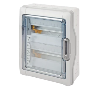 Weatherproof distribution board surface-mounted 2 x 12 modules