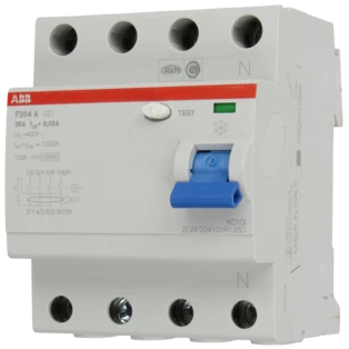 4-pole residual current circuit breaker 25A/30 mA