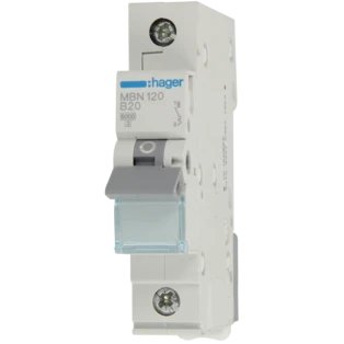 Miniature circuit breaker single-pole 20A B-characteristic 