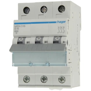 Miniature circuit breaker 3-pole 16A B-characteristic