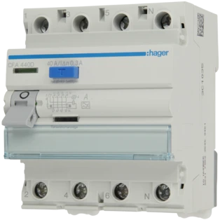 4-pole residual-current circuit breaker 40A/300 mA