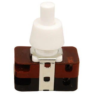 Interruttore a premere da montaggio,bian s&eacute;rie 8001, filetattura  12 mm