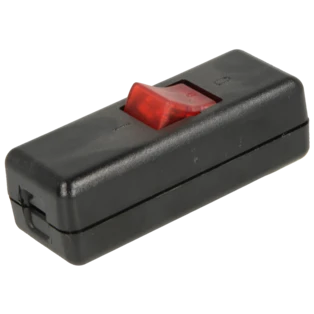 Interruttore a corda serie 8010/10, illuminato, nero / rosso